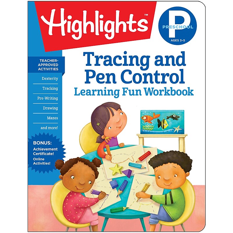 Highlights Learning Fun Workbooks, Preschool Tracing and Pen Control (HFC9781684372812) image 1