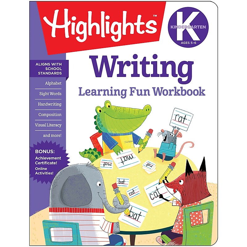 Highlights Learning Fun Workbooks, Kindergarten Writing (HFC9781684372843) image 1