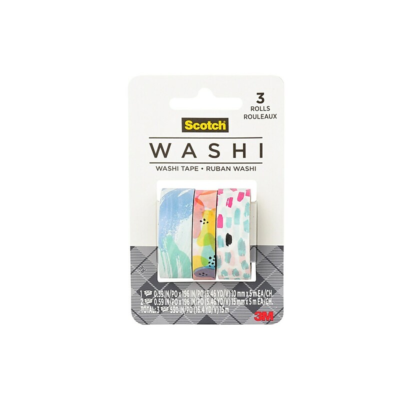 Scotch Washi Tape, Assorted Sizes, Assorted Designs (C1017-3-P35) image 1