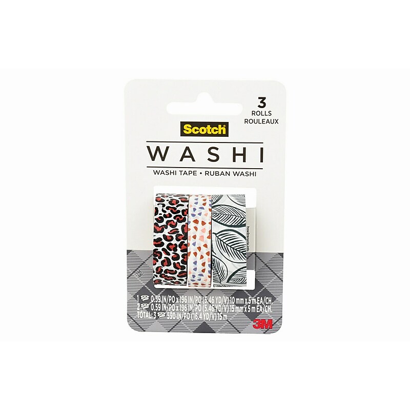 Scotch Washi Tape, Assorted Sizes, Assorted Designs (C1017-3-P37) image 1