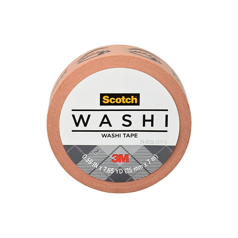 Scotch Washi Tape, 0.59" x 7.65 yds. (C314-P156) image 1