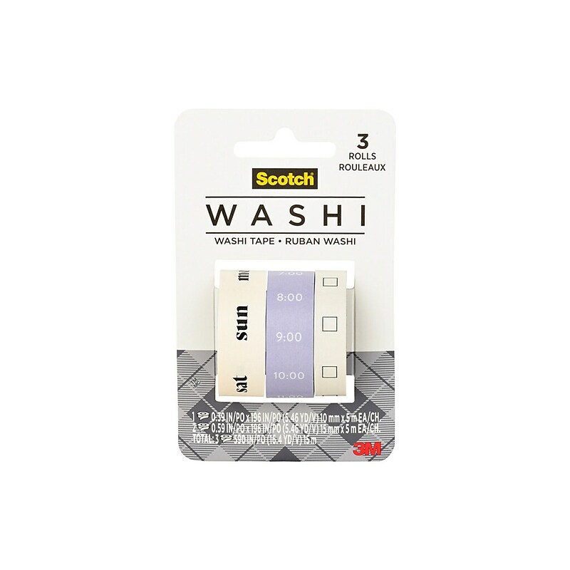Scotch Washi Tape, Journaling Design (C1017-3-P42) image 1