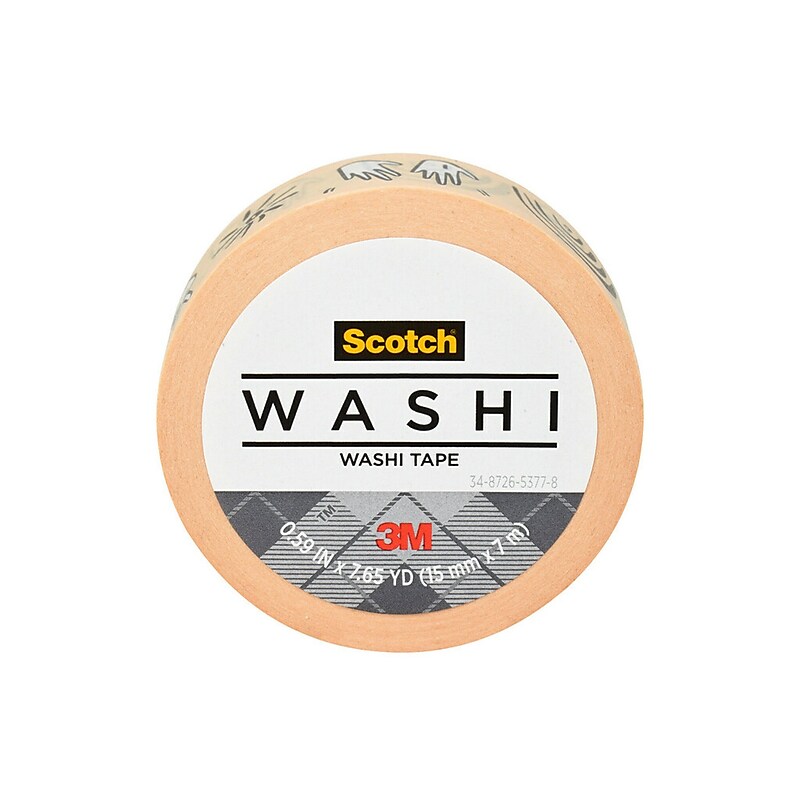 Scotch Washi Tape, 0.59" x 7.65 yds. (C314-P153) image 1