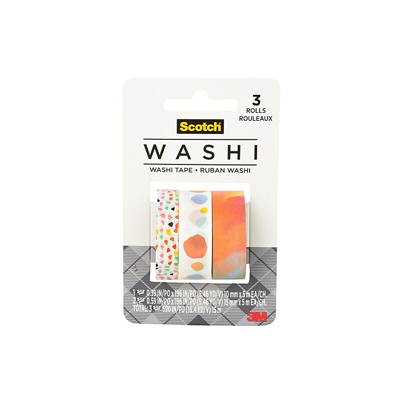 Scotch Washi Tape, Assorted Sizes, Assorted Designs (C1017-3-P36) image 1
