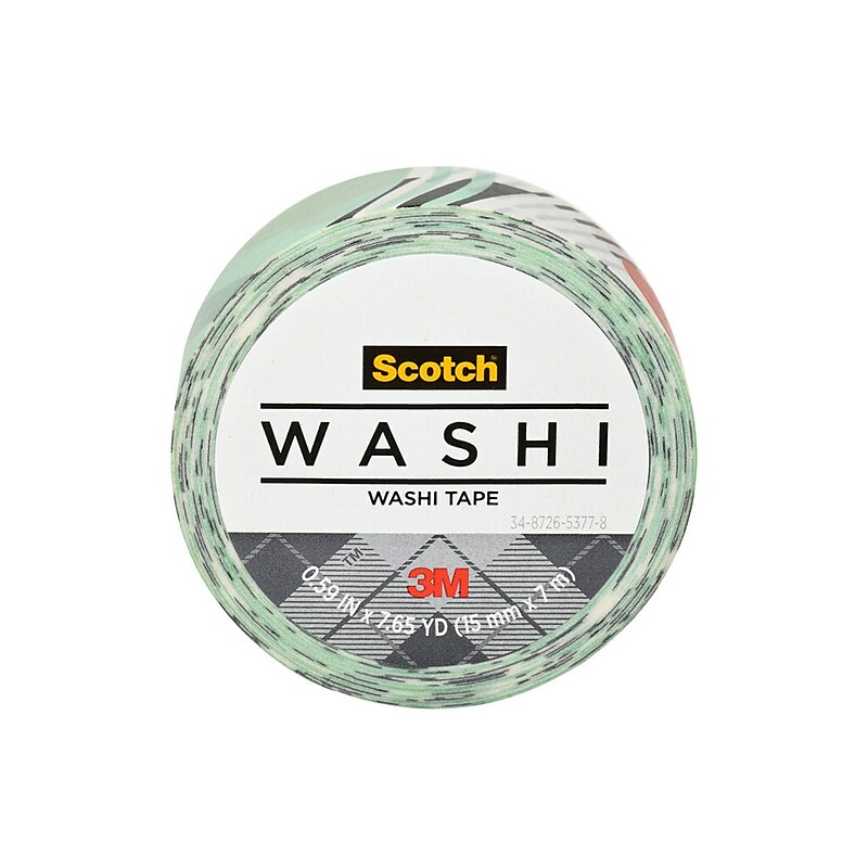 Scotch Washi Tape, 0.59" x 7.65 yds. (C314-P147) image 1