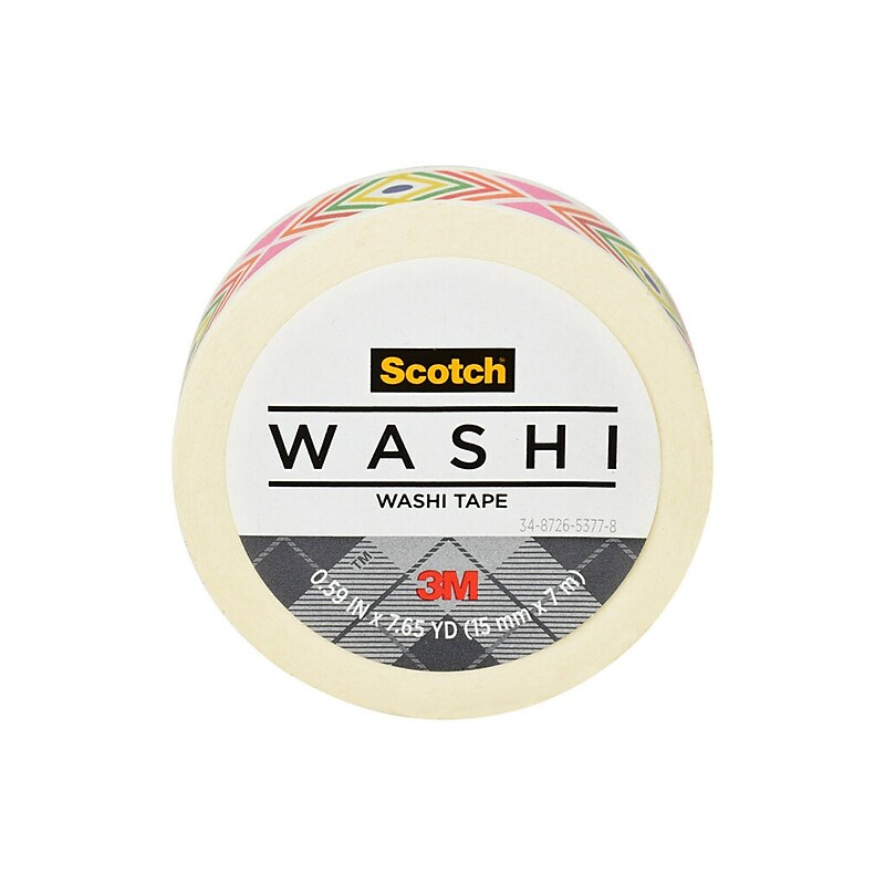 Scotch Washi Tape, 0.59" x 7.65 yds. (C314-P148) image 1