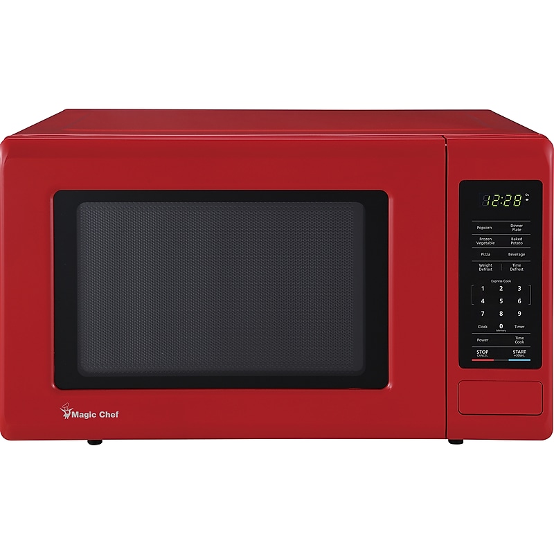 Magic Chef 0.9-Cu. Ft. 900W Countertop Digital Touch Microwave, Red (MC99MR) image 1