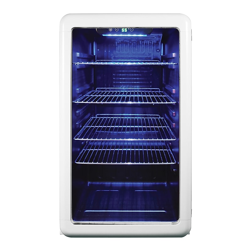 Magic Chef MCB34CHW 3.4-Cu. Ft. Retro Beverage Cooler, White image 1