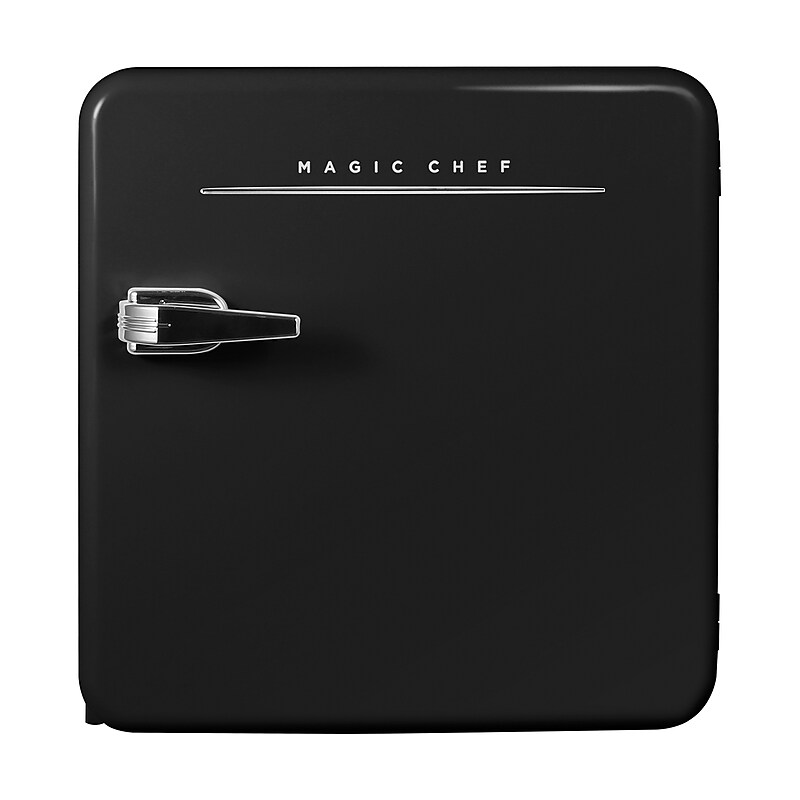 Magic Chef MCR16CHB 1.6-Cu. Ft. Retro Mini Fridge with Manual Defrost, Black image 1