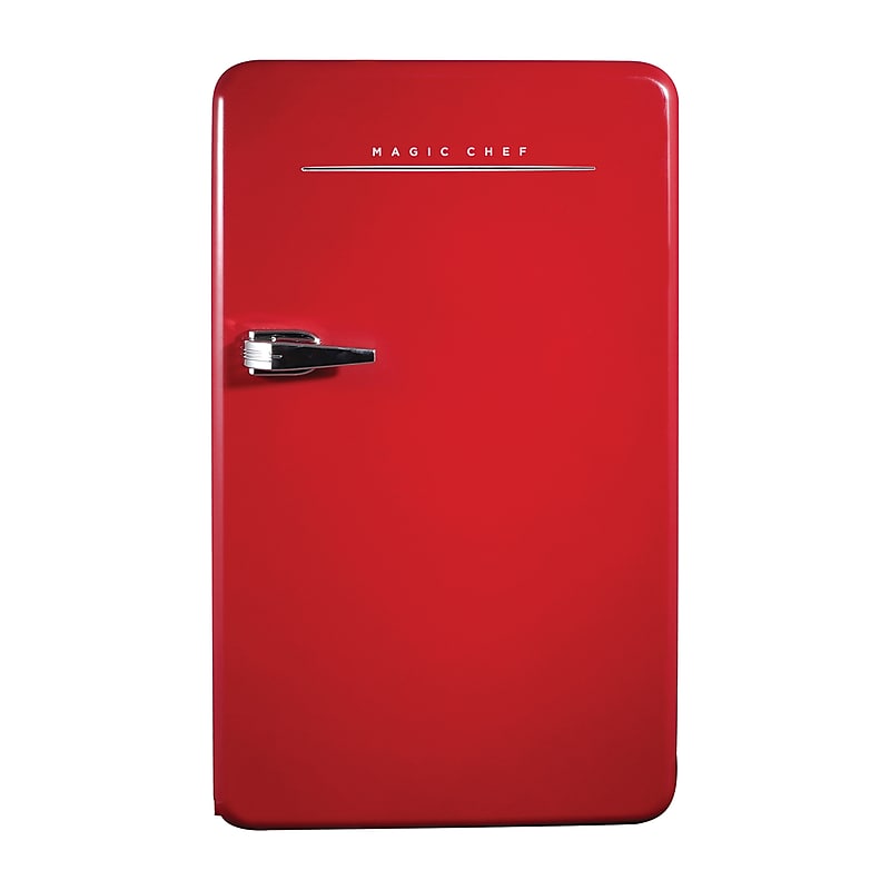 Magic Chef MCR32CHR 3.2-Cu. Ft. Retro Mini Fridge with Manual Defrost, Red image 1