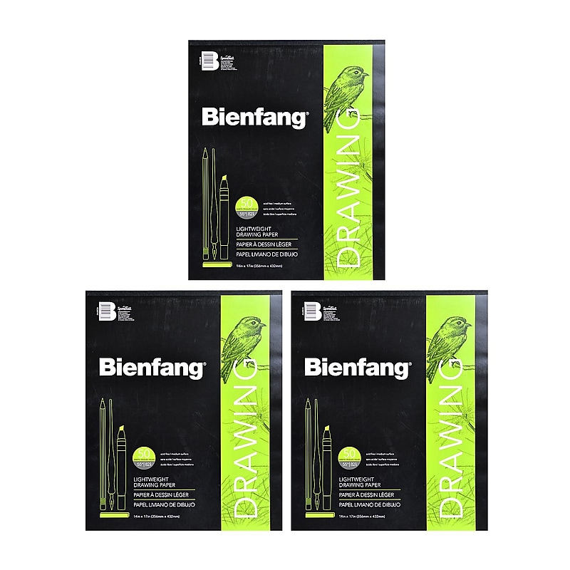 Bienfang 501 Giant Drawing Paper Pad 14 in. x 17 in. pad of 50 [Pack of 3](PK3-R230742) image 1