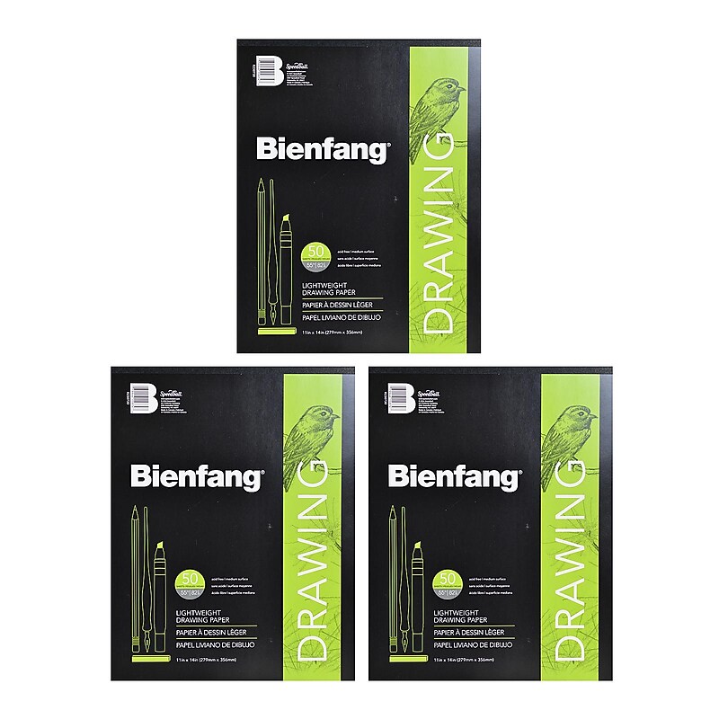 Bienfang 501 Giant Drawing Paper Pad 11 in. x 14 in. pad of 50 [Pack of 3](PK3-R230730) image 1