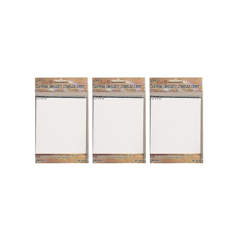 Ranger Tim Holtz Distress Specialty Stamping Paper 4 1/4 in. x 5 1/2 in. 20 sheets [Pack of 3](PK3-TDA42099) image 1