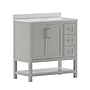 Flash Furniture Vega Bathroom Vanity with Sink and Storage Drawers, 36" Gray/White (FSVEGA36KDGY)~#|#~sp214833561_sc7