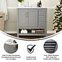 Flash Furniture Vega Bathroom Vanity with Sink and Storage Drawers, 36" Gray/White (FSVEGA36KDGY)~#|#~sp214833567_sc7
