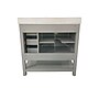 Flash Furniture Vega Bathroom Vanity with Sink and Storage Drawers, 36" Gray/White (FSVEGA36KDGY)~#|#~sp214833570_sc7