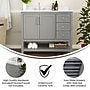 Flash Furniture Vega Bathroom Vanity with Sink and Storage Drawers, 42" Gray/White (FSVEGA42GY)~#|#~sp214833581_sc7