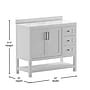 Flash Furniture Vega Bathroom Vanity with Sink and Storage Drawers, 42" White (FSVEGA42WH)~#|#~sp214833598_sc7