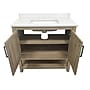 Flash Furniture Vega Bathroom Vanity with Sink and Storage, 36" Brown/White (FSVEGA36BR)~#|#~sp214833617_sc7