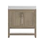 Flash Furniture Vega Bathroom Vanity with Sink and Storage, 36" Brown/White (FSVEGA36BR)~#|#~sp214833619_sc7