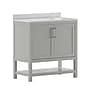 Flash Furniture Vega Bathroom Vanity with Sink and Storage, 36" Gray/White (FSVEGA36GY)~#|#~sp214833621_sc7