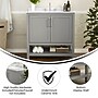 Flash Furniture Vega Bathroom Vanity with Sink and Storage, 36" Gray/White (FSVEGA36GY)~#|#~sp214833633_sc7
