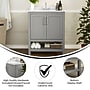 Flash Furniture Vega Bathroom Vanity with Sink and Storage, 30" Gray/White (FSVEGA30GY)~#|#~sp214833652_sc7