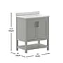 Flash Furniture Vega Bathroom Vanity with Sink and Storage, 30" Gray/White (FSVEGA30GY)~#|#~sp214833653_sc7