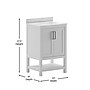 Flash Furniture Vega Bathroom Vanity with Sink and Storage, 24" White (FSVEGA24WH)~#|#~sp214833784_sc7