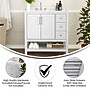 Flash Furniture Vega Bathroom Vanity with Sink and Storage Drawers, 36" White (FSVEGA36KDWH)~#|#~sp214833798_sc7