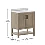 Flash Furniture Vega Bathroom Vanity with Sink and Storage, 30" Brown/White (FSVEGA30BR)~#|#~sp214833816_sc7