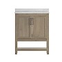 Flash Furniture Vega Bathroom Vanity with Sink and Storage, 30" Brown/White (FSVEGA30BR)~#|#~sp214833821_sc7