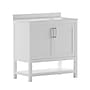 Flash Furniture Vega Bathroom Vanity with Sink and Storage, 36" White (FSVEGA36WH)~#|#~sp214833823_sc7