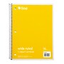 C-Line 1-Subject Notebooks, 8" x 10.5", Wide Ruled, 70 Sheets, Yellow, 12/Bundle (CLI22040-12)~#|#~sp214912504_sc7