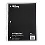 C-Line 1-Subject Notebooks, 8" x 10.5", Wide Ruled, 70 Sheets, Black, 12/Bundle (CLI22041-12)~#|#~sp214912506_sc7