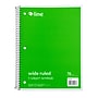 C-Line 1-Subject Notebooks, 8" x 10.5", Wide Ruled, 70 Sheets, Green, 12/Bundle (CLI22043-12)~#|#~sp214912510_sc7