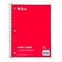 C-Line 1-Subject Notebooks, 8" x 10.5", Wide Ruled, 70 Sheets, Red, 12/Bundle (CLI22044-12)~#|#~sp214912512_sc7