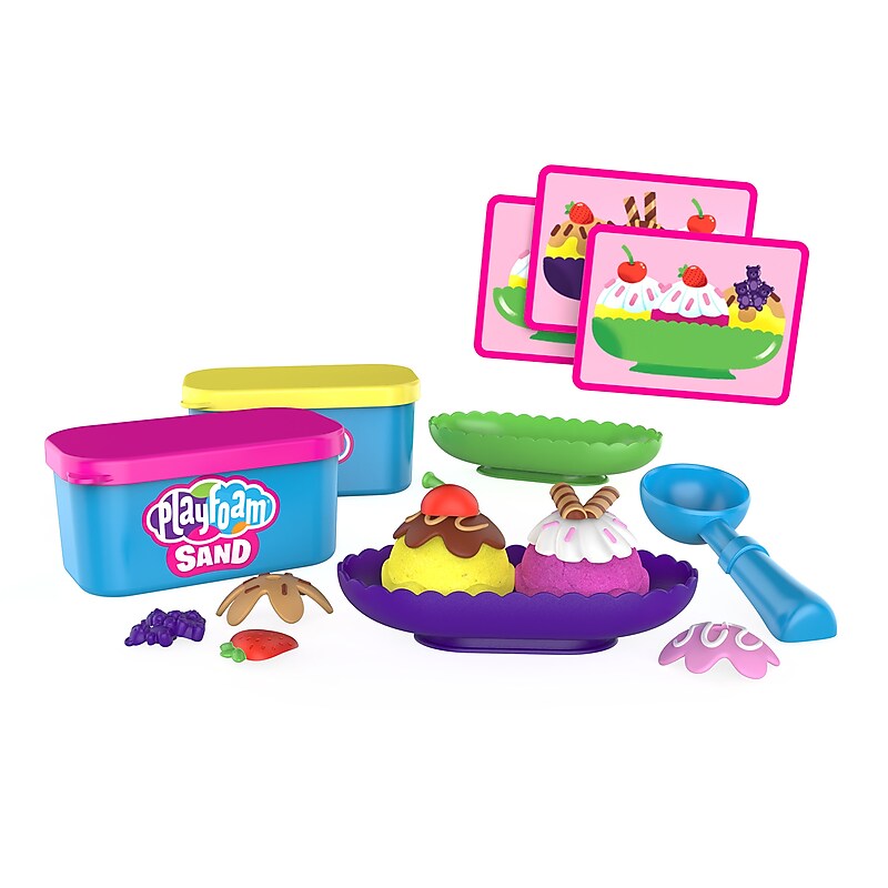 Educational Insights Playfoam Sand Ice Cream Sundae Set, Multicolored (EI-2231) image 1