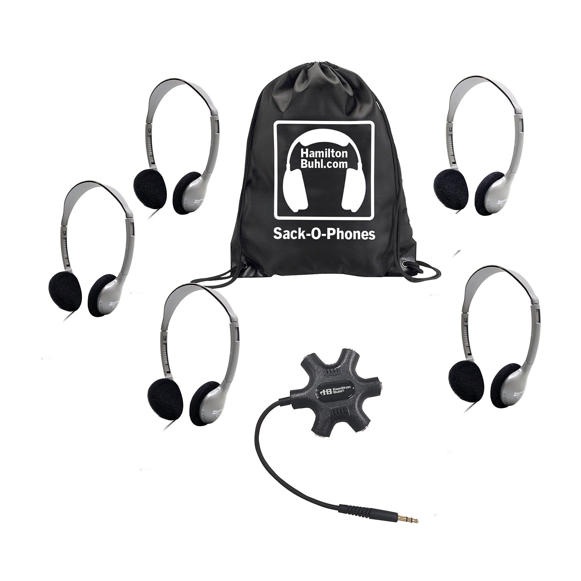 HamiltonBuhl Galaxy Econo-Line of Sack-O-Phones: 5 HA2 Headphones, Starfish Jackbox, and Carry Bag (HECGJB5HA2) Sansujyuku sansujyuku.com