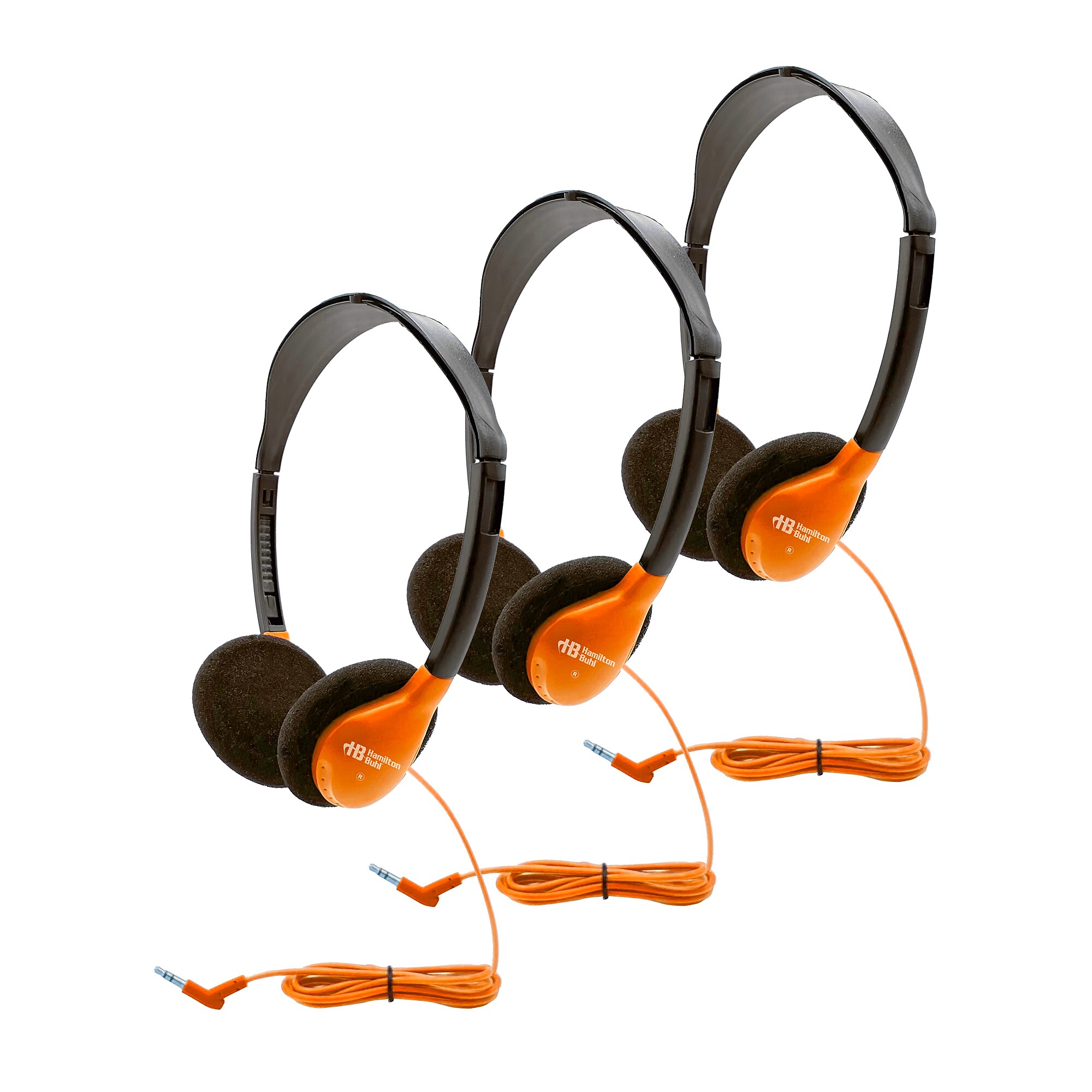 HamiltonBuhl Personal On-Ear Stereo Headphone, Orange, 3/Pack (HECHA2ORG-3) Sansujyuku sansujyuku.com