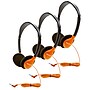 HamiltonBuhl Personal On-Ear Stereo Headphone, Orange, 3/Pack (HECHA2ORG-3)~#|#~sp215022714_sc7