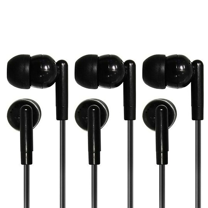 HamiltonBuhl Silicone Ear Buds, Black, 3/Pack (HECHAEBS-3) image 1