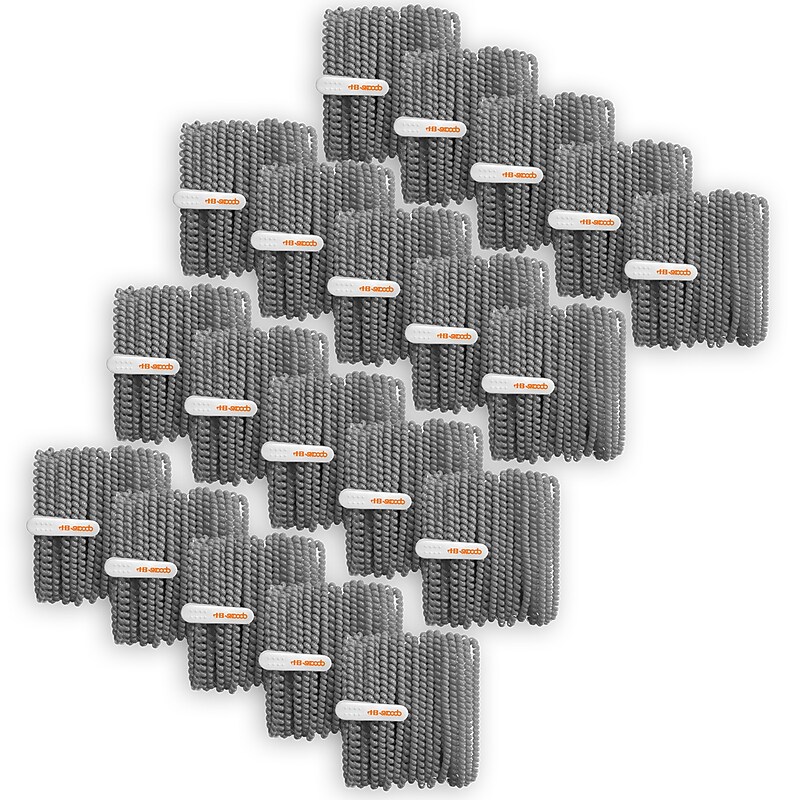 HamiltonBuhl Skooob Tangle Free Earbud Covers, Anthracite Gray, 20/Pack (HECSKBGRY-20) image 1