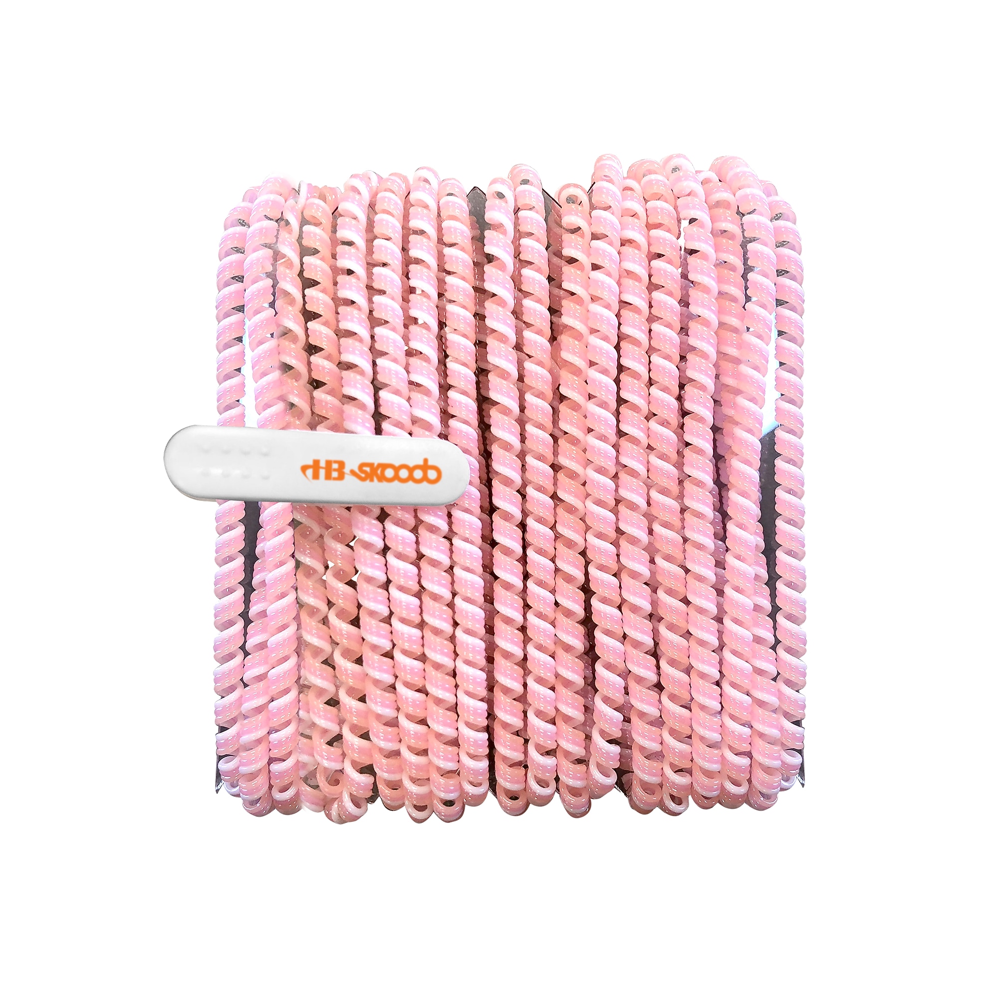 HamiltonBuhl Skooob Tangle Free Earbud Covers, Light Pink/White, 20/Pack (HECSKBPNKW-20) Sansujyuku sansujyuku.com