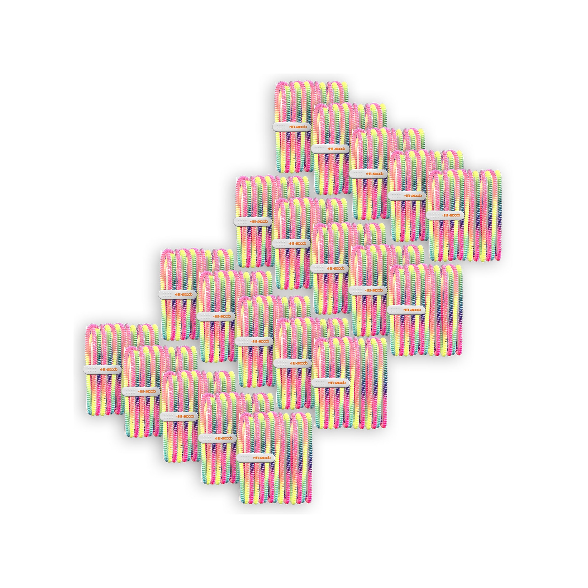 HamiltonBuhl Skooob Tangle Free Earbud Covers, Rainbow, 20/Pack (HECSKBRBW-20) Sansujyuku sansujyuku.com