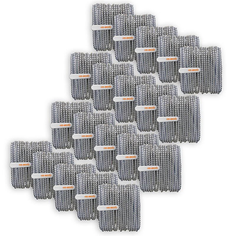 HamiltonBuhl Skooob Tangle Free Earbud Covers, Rich Silver, 20/Pack (HECSKBSLV-20) image 1