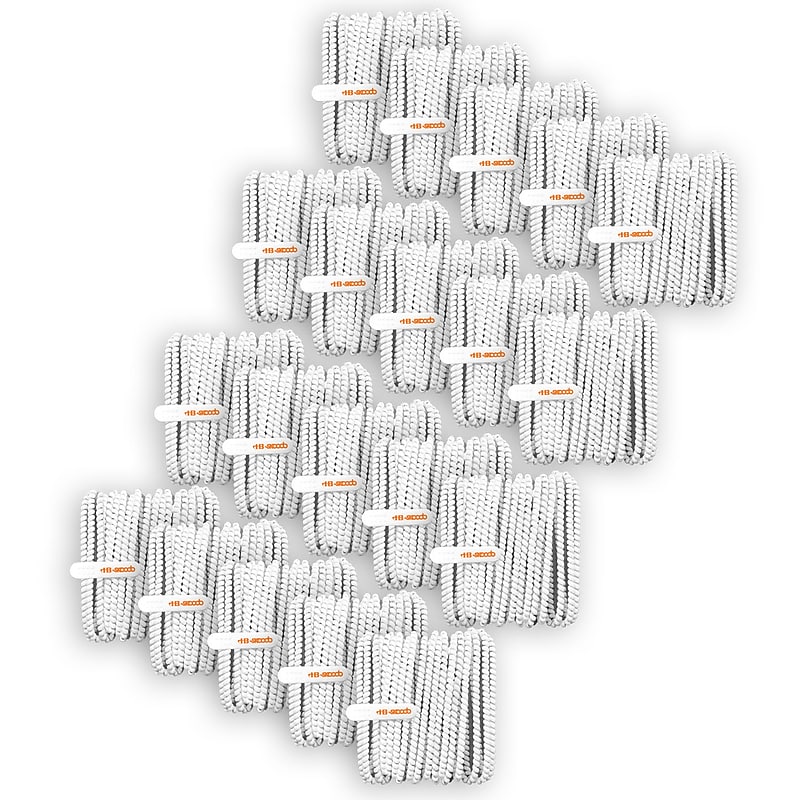 HamiltonBuhl Skooob Tangle Free Earbud Covers, Moon White, 20/Pack (HECSKBWHT-20) image 1