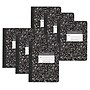 Roaring Spring Paper Products Composition Notebooks, 9.75" x 7.5", Quad Ruled, 80 Sheets, Black Marble, 6/Bundle (ROA77227-6)~#|#~sp215040043_sc7