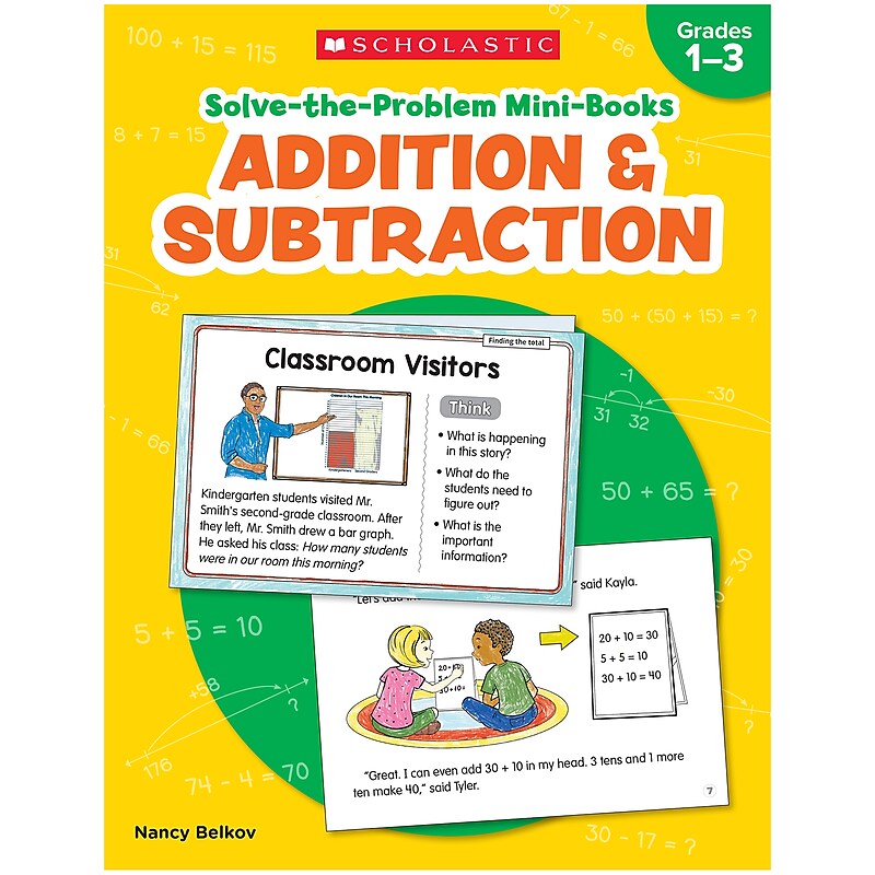 Scholastic Grades 1-3 Solve-the-Problem Mini Books: Addition & Subtraction Workbook image 1