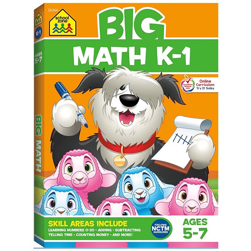 School Zone Grades K-1 Big Math Workbook image 1